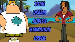 Total Drama Roblox Elimination Order [upl. by Elwyn]