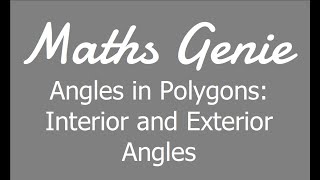 Angles in Polygons [upl. by Nilrev]