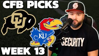 Colorado vs Kansas Week 13 Bets  College Football Picks With Kyle Kirms [upl. by Ailaht]