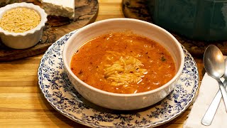 Manestra Greek Tomato amp Orzo Soup [upl. by Clance]