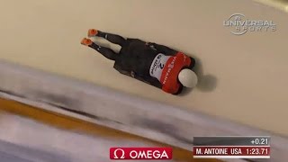 American Antoine 3rd in Lake Placid Skeleton  Universal Sports [upl. by Tikna594]