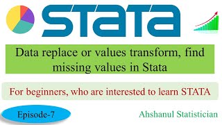 Data replace or values transform find missing values in Stata  Episode7 [upl. by Esenej]