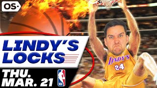 NBA Picks for EVERY Game Thursday 321  Best NBA Bets amp Predictions  Lindys Leans Likes amp Locks [upl. by Treat957]