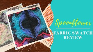 Spoonflower Fabric Swatch Review for Basic Cotton Kona Cotton and Satin [upl. by Aloise527]