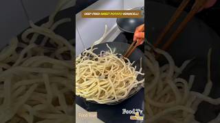 HOW TO DEEPFRIED SWEET POTATO VERMICELLI RECIPE shortsvideo chinesefood [upl. by Dyna]