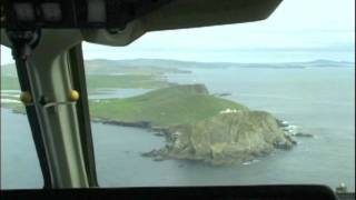 Shetland Islands Great approach Cockpit ARJ [upl. by Nnahtur625]