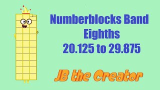 Numberblocks Band Eighths 3 20125 to 29875 [upl. by Thane]