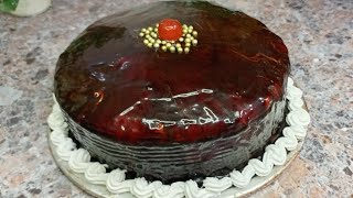 Chocolate mirror glaze cake and glaze recipe [upl. by Cranford]