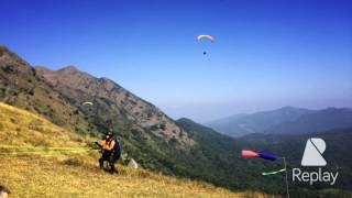 香港滑翔傘 Paragliding Ma On ShanHong Kong 22112014 [upl. by Euqitsym]