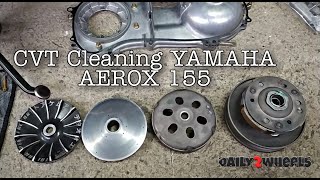 CVT cleaning Yamaha Aerox 155 Tutorial [upl. by Alahsal684]