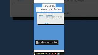 como instalar pfsense físicamente facilmente [upl. by Tnecnivleahcim]