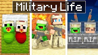 Mikey and JJ Are Having MILITARY LIFE in Minecraft Maizen [upl. by Bitthia197]