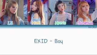 EXID 이엑스아이디 – Boy Lyrics HanRomEngCOLOR CODED [upl. by Hieronymus]