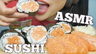 ASMR Salmon ROLL  SASHIMI EATING SOUNDS NO TALKING  SASASMR [upl. by Trumaine561]