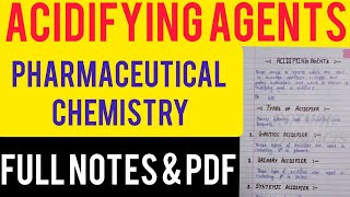 Acidifying Agents  Acidifier  Type of Acidifier  Achlorhydria [upl. by Clemmie]