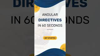 Angular Directives Explained in 60 Seconds  Quick amp Easy Guide coding learndotnet programming [upl. by Serilda]