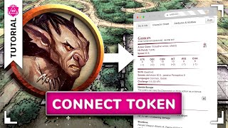 Connecting Tokens to Character Sheets  Roll20 Tutorial [upl. by Pepita]