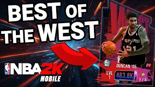 BEST OF THE WEST Pack Opening For Tim Duncan In NBA 2K Mobile [upl. by Gwynne]