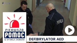 Pierwsza pomoc defibrylator AED  Schemat BLS quotKWP w Bydgoszczyquot [upl. by Maud]