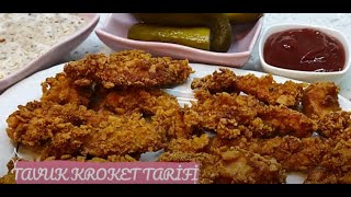 Tavuk Kroket TarifiMısır Gevreğine Batırılmış Kroket Tarifi [upl. by Georgie]