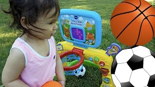 Toddlers Playing and Learning Sports Toys  HalfHour Basketball Toy Video Compilation For Kids [upl. by Sarid]