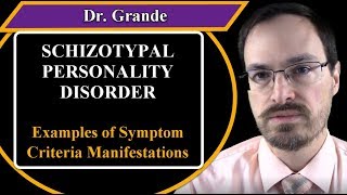 Examples of Schizotypal Personality Disorder Symptom Criteria Manifestations [upl. by Eldnar]