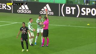 Nir Bitton gets sent off for Celtic against Midtjylland in Champions League qualifier [upl. by Sarazen322]