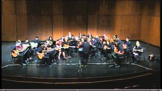 Woodside High School Adv Guitar Orchestra Performs Bouree [upl. by Ycaj552]