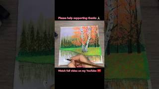 Birch Tree Painting shorts painting satisfying video viral [upl. by Aikal]