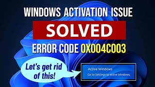 Windows activation issue solved error code 0x004C003 [upl. by Htnicayh437]