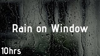 10 HOURS Gentle Rain Sounds on Window  Calm Rain  Black Screen Rain for Sleep Study [upl. by Anuahsat613]