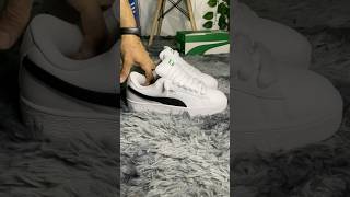 Puma suede XL Leather blanco y Negro on Feet linkinpark shorts pumasuede [upl. by Eidnas]