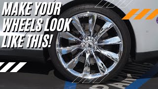 Satisfying aluminum wheel restoration to a chrome shine [upl. by Ramon]