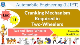 L 11 Cranking Mechanism Required in Two Wheelers  Two and Three Wheeler Technology  Automobile [upl. by Karab125]