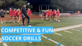 COMPETITIVE AND FUN DRILLS  SOCCER [upl. by Maribeth]