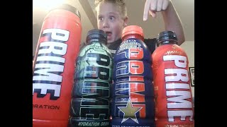 Tasting The New Prime Flavors Prime loganpaulvlogs ksi [upl. by Voltmer496]