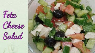 Feta Cheese Saladgreeksaladhealthysaladsaladbenittasfoodbook [upl. by Heaps]