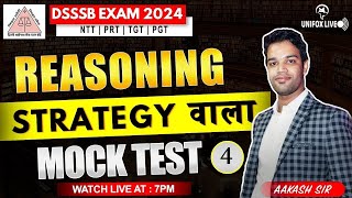 DSSSB 2024  REASONING MOCK TEST  4  4000 PYQ Questions Topic amp Typewise Series  UNIFOXLIVE [upl. by Joey]