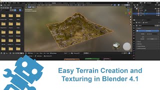 Easy Terrain Creation and Texturing in Blender 41 [upl. by Ramey735]