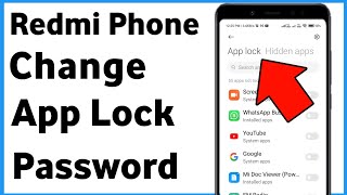 Redmi App Lock Password Change  Redmi Me App Lock Ka Password Kaise Change Kare [upl. by Scoles181]