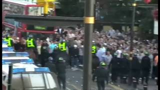 West Ham vs Millwall Hooligan Riots outside Upton Park [upl. by Ethelda]