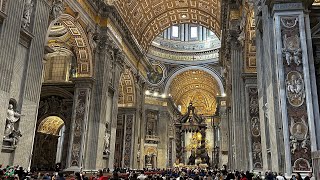 Pueri Cantores Rome 2023  New Year’s Day Papal Mass  Procession  Adeste Fideles [upl. by Ahcorb]