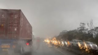 Big rainstorm on the N2 Freeway at Durban [upl. by Notsgnal192]