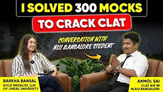 CLAT Topper Interview  NLSIU Bangalore  CLAT UG [upl. by Adiuqal]