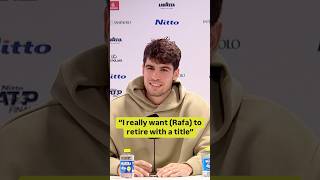 Carlos Alcaraz on playing Davis Cup with Rafael Nadal in his last event 🎥 ATP Media [upl. by Lewse]