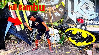 MEMBUAT LAYANGAN RAMRAMAN JIBEK FULL BAMBU [upl. by Enelrahs]