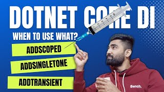 Dotnetcore addscoped vs addtransient vs addsingleton  dotnetcore Dependency Injection  csharp [upl. by Yroffej]