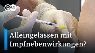 CoronaImpfung Geschädigte berichten von mangelnder Unterstützung  DW Nachtichten [upl. by Kirit]