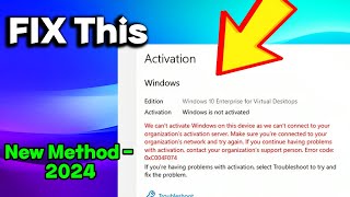 FIX  We Cant Activate windows on this device we cant connect to organization Error 0xc004f074 [upl. by Bach]