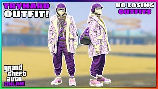 Purple Joggers Invisible Torso Glitch Tryhard Modded Outfit No Transfer GTA Online [upl. by Agna624]